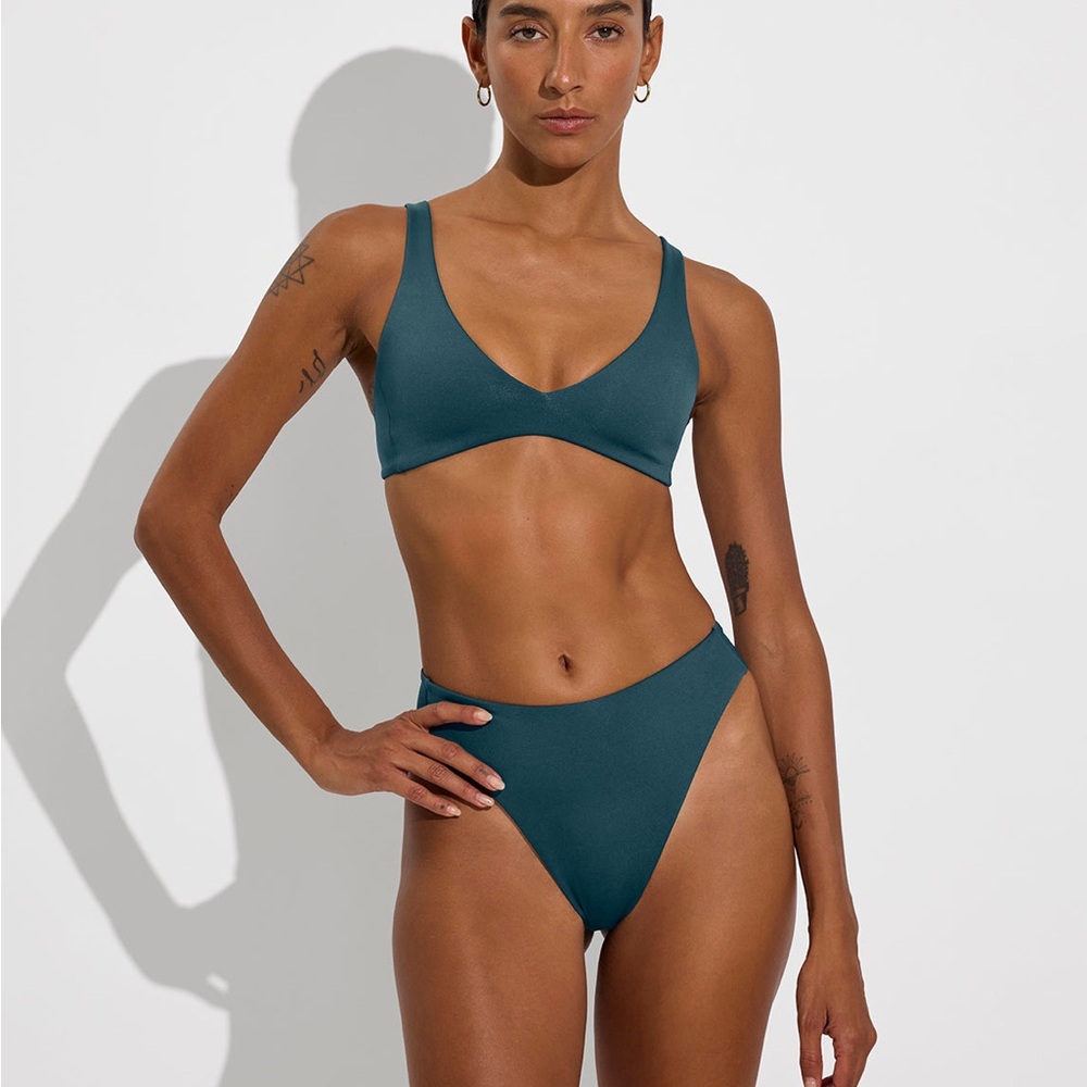 Left On Friday Plunge Top, Deep End Teal, Small